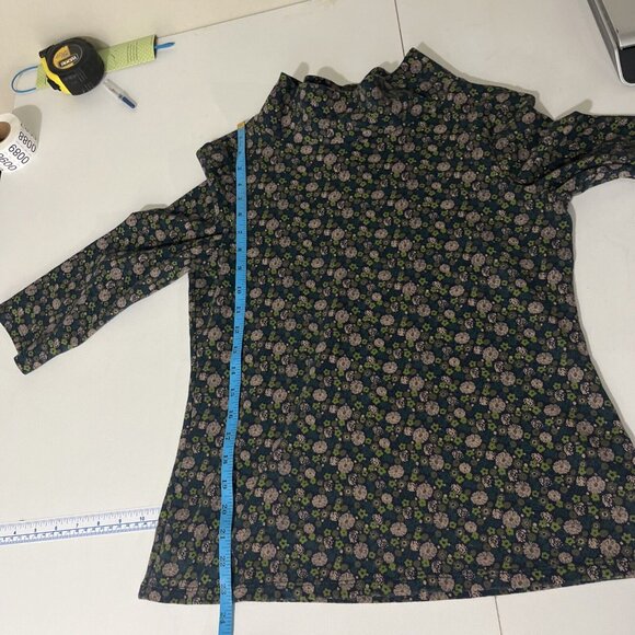 Seasalt Cornwall Floral Green Mockneck Top Womens Size 6 - Picture 7 of 8